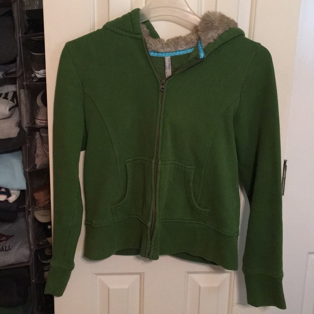 Green zip-up